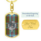 Clan Anderson Crest & Tartan Dog Tag Keychain