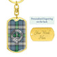 Clan MacDowall Crest & Tartan Dog Tag Keychain