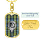 Clan Campbell Crest & Tartan Dog Tag Keychain