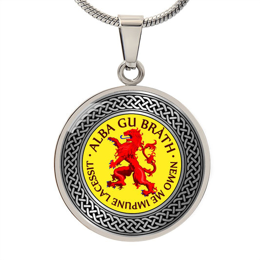 Alba Gu Brath Lion Knot Pendant Necklace