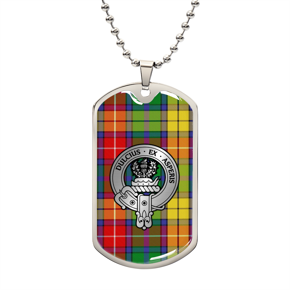 Clan Buchanan Crest & Tartan Dog Tag