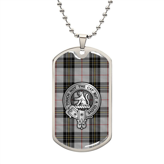 Clan MacPherson Crest & Tartan Dog Tag