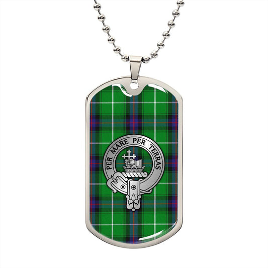 Clan MacDonald of the Isles Crest & Tartan Dog Tag