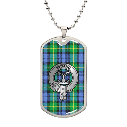 Clan Gordon Crest & Tartan Dog Tag