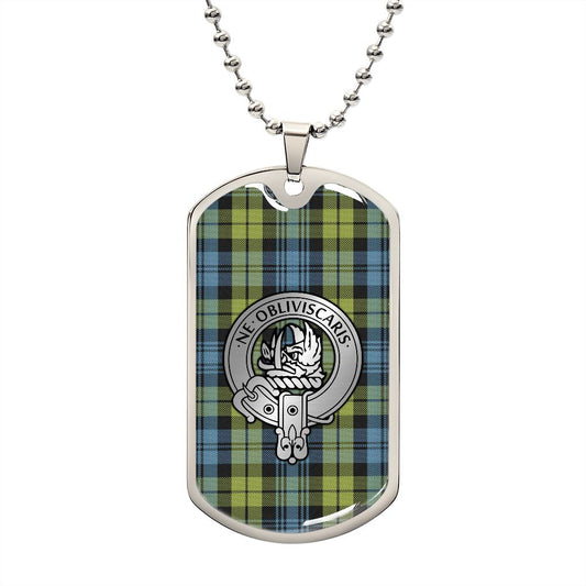 Clan Campbell Crest & Tartan Dog Tag