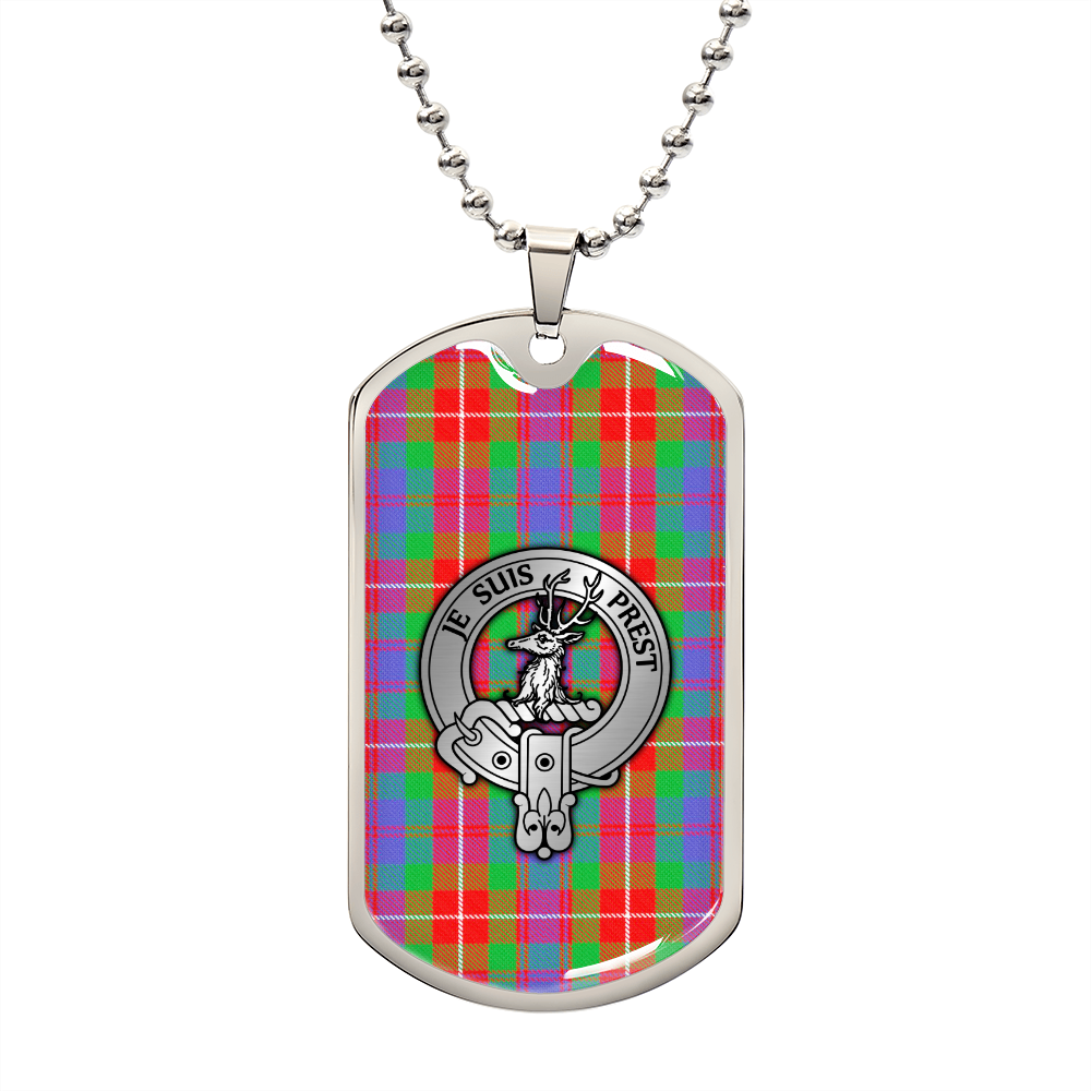 Clan Fraser Crest & Tartan Dog Tag