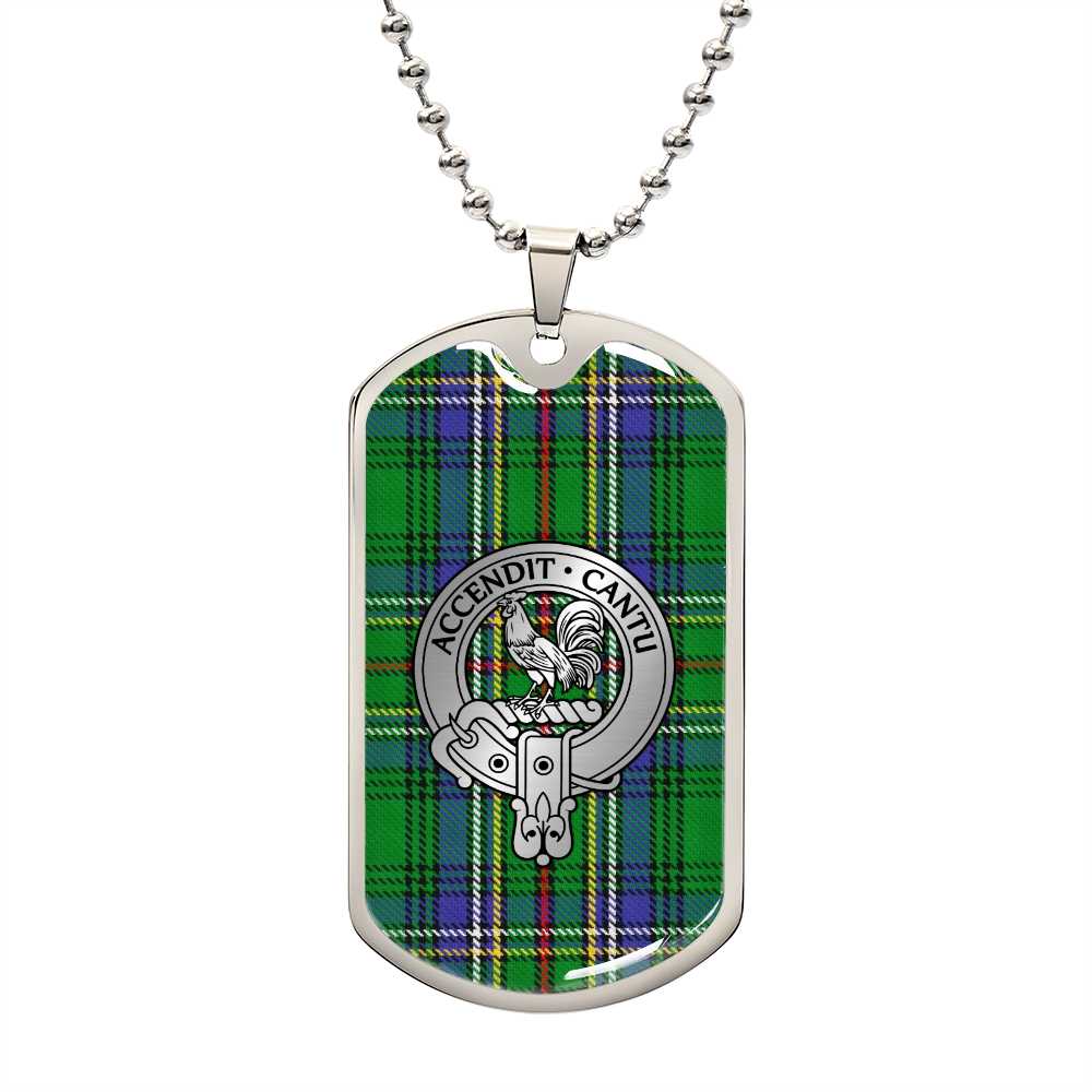 Clan Cockburn Crest & Tartan Dog Tag