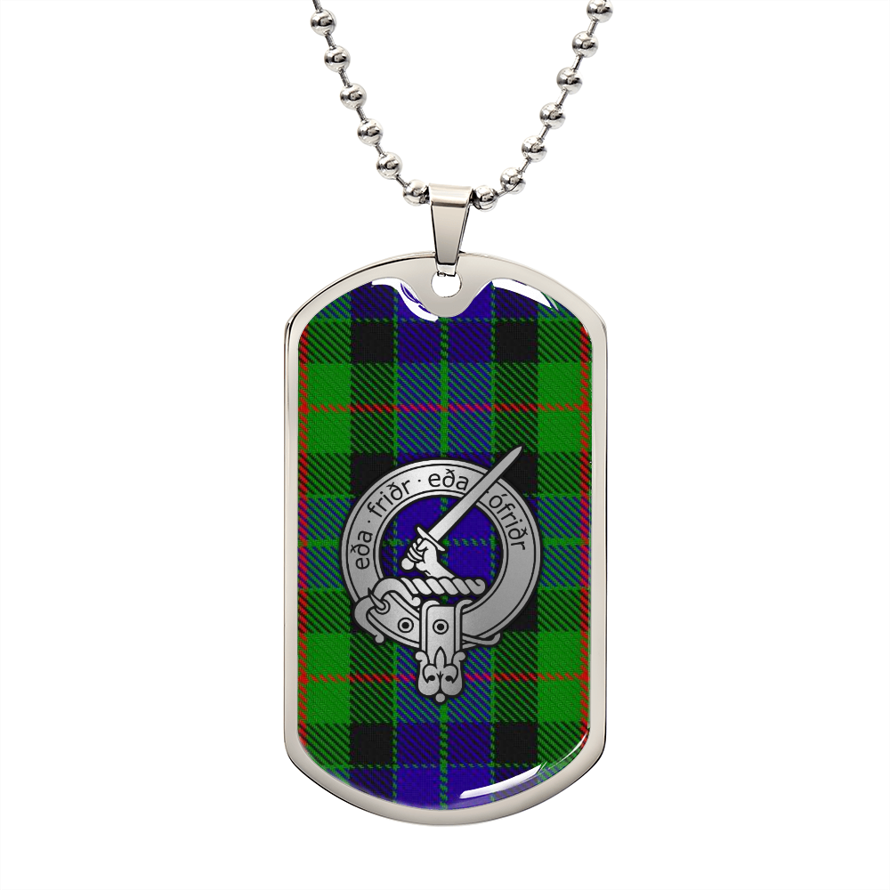 Clan Gunn Crest & Tartan Dog Tag