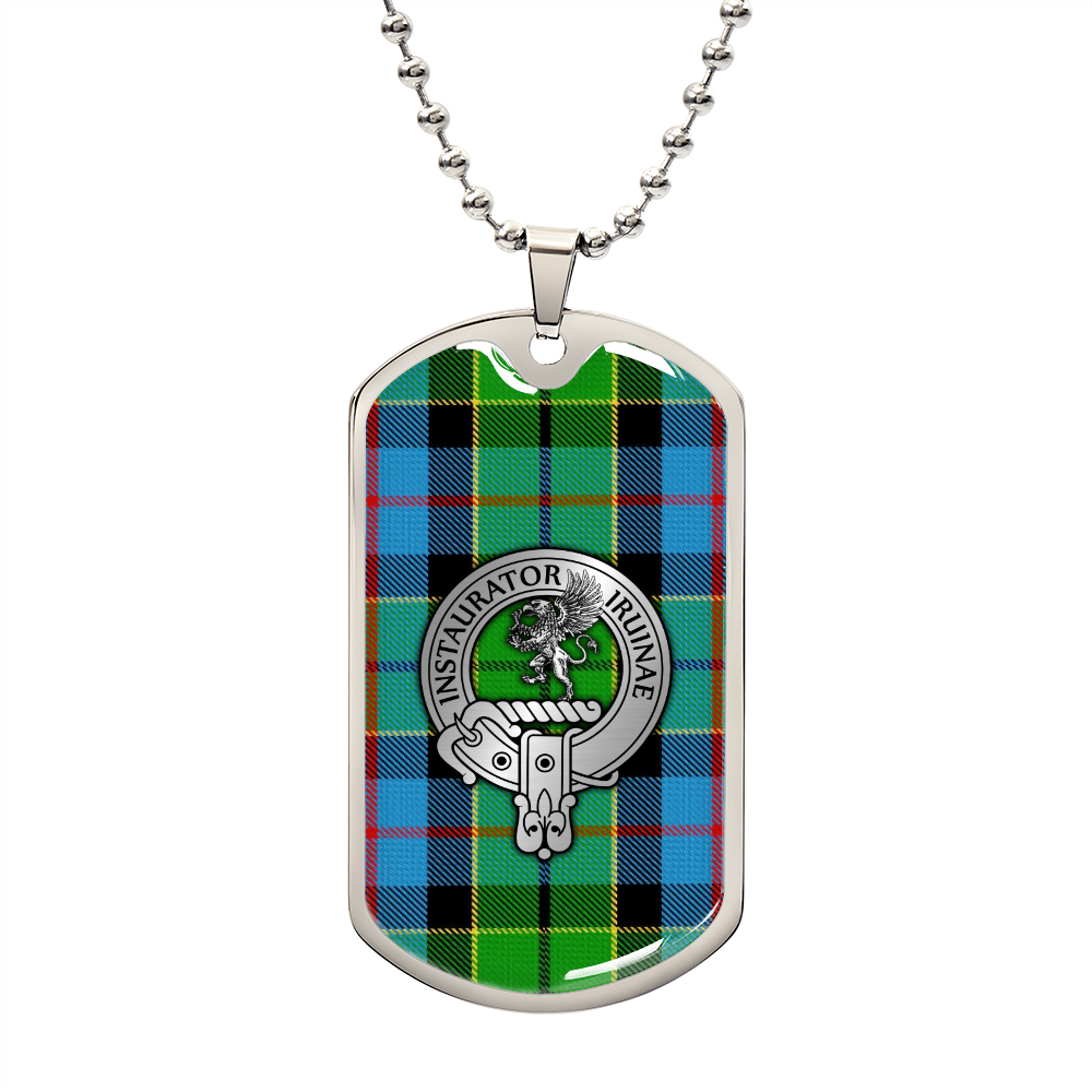 Clan Forsyth Crest & Tartan Dog Tag