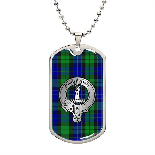 Clan MacKay Crest & Tartan Dog Tag