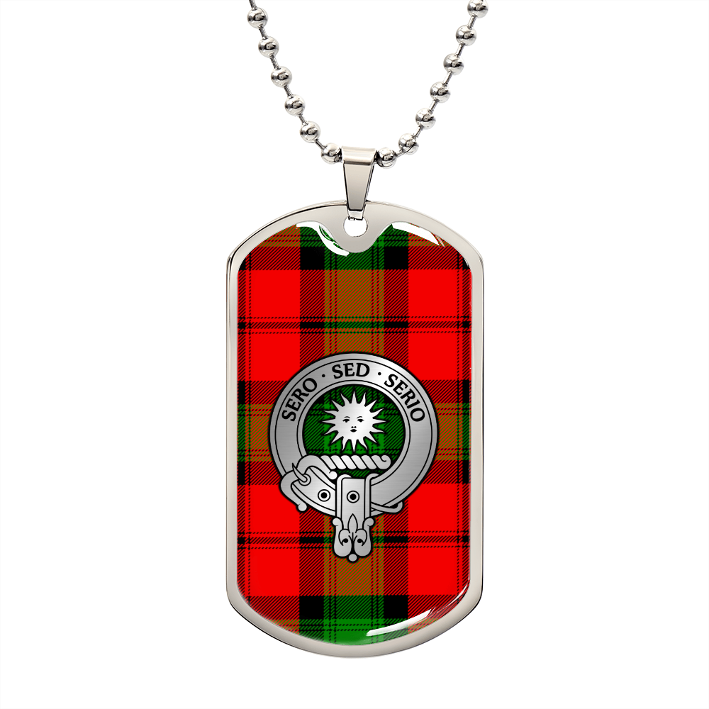 Clan Kerr Crest & Tartan Dog Tag