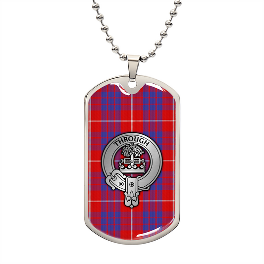 Clan Hamilton Crest & Tartan Dog Tag