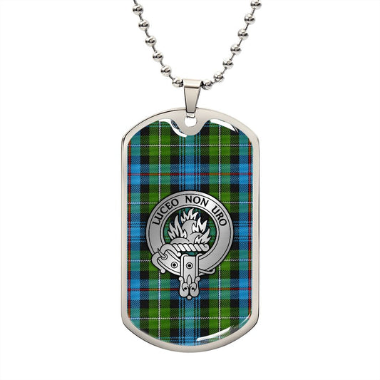 Clan MacKenzie Crest & Tartan Dog Tag