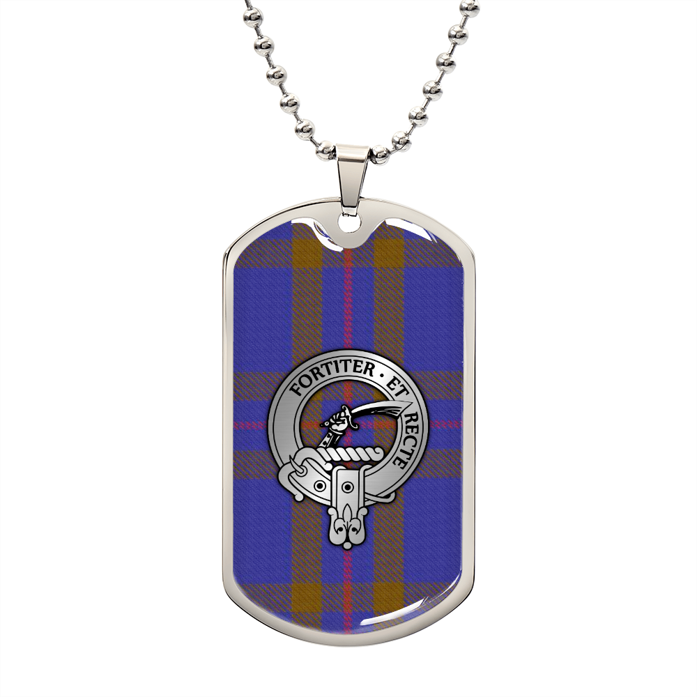 Clan Eliott Crest & Tartan Dog Tag