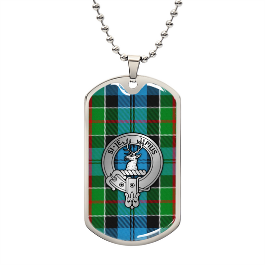 Clan Colquhoun Crest & Tartan Dog Tag