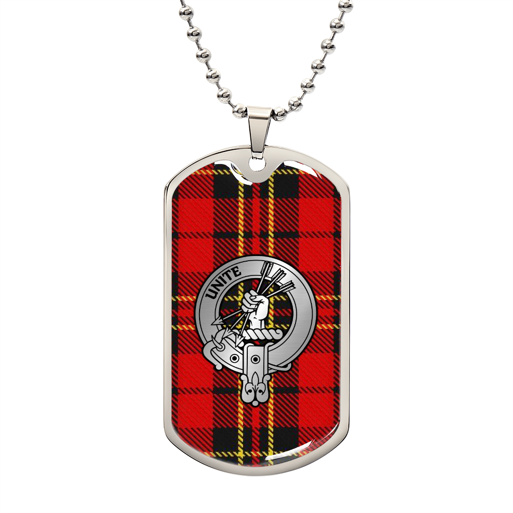 Clan Brodie Crest & Tartan Dog Tag