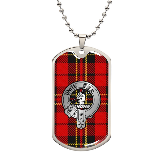 Clan Brodie Crest & Tartan Dog Tag