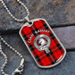 Clan Ramsay Crest & Tartan Dog Tag Necklace