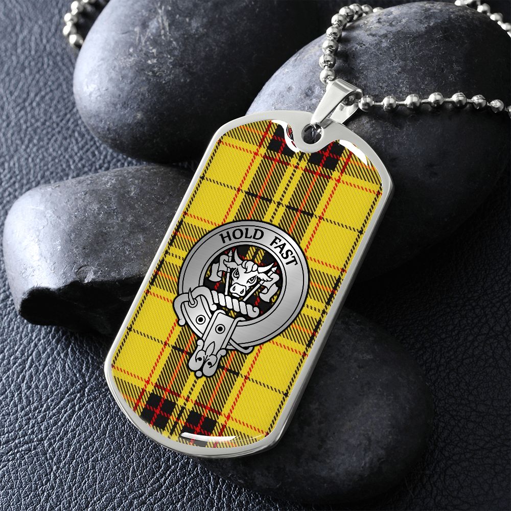 Clan MacLeod Crest & Tartan Dog Tag