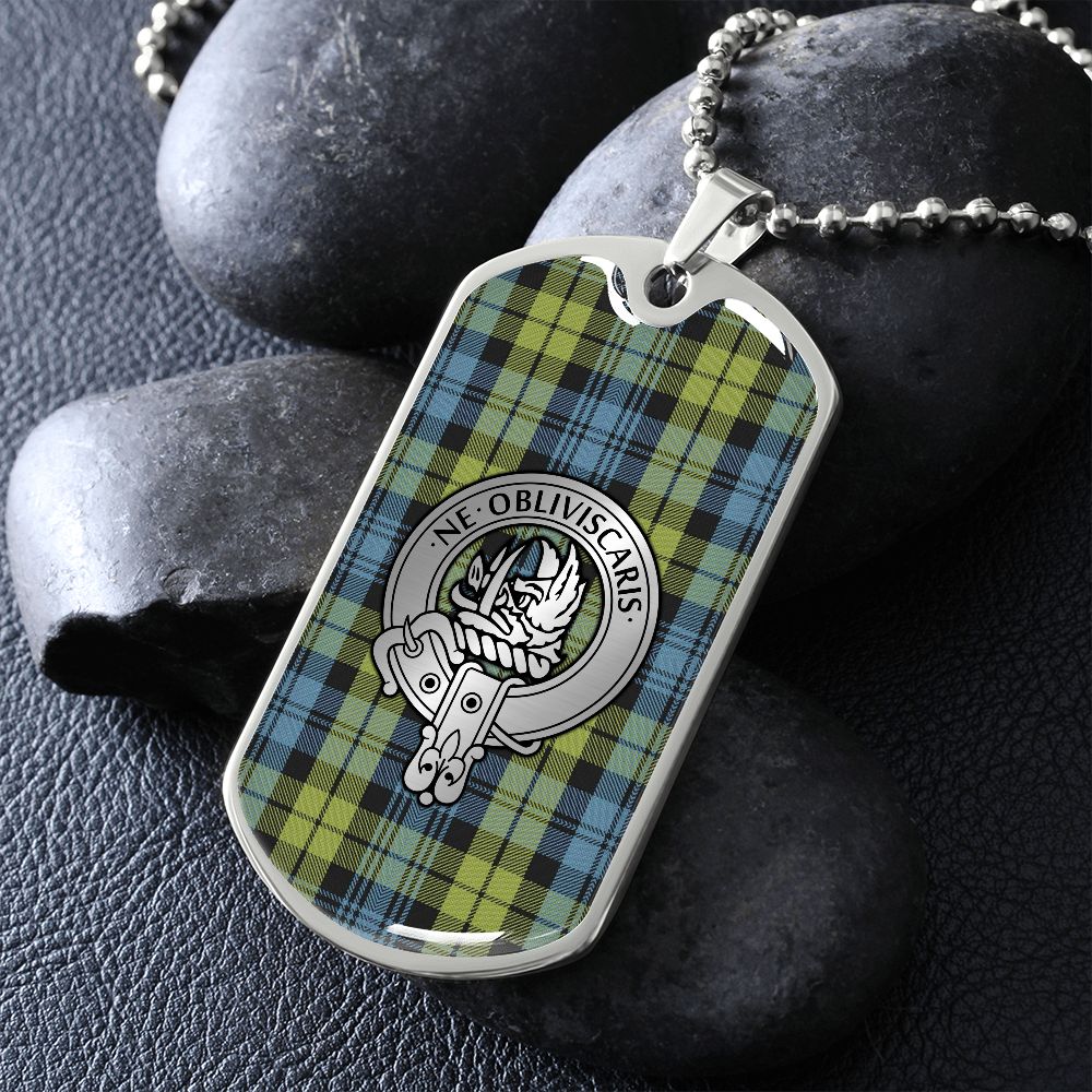 Clan Campbell Crest & Tartan Dog Tag