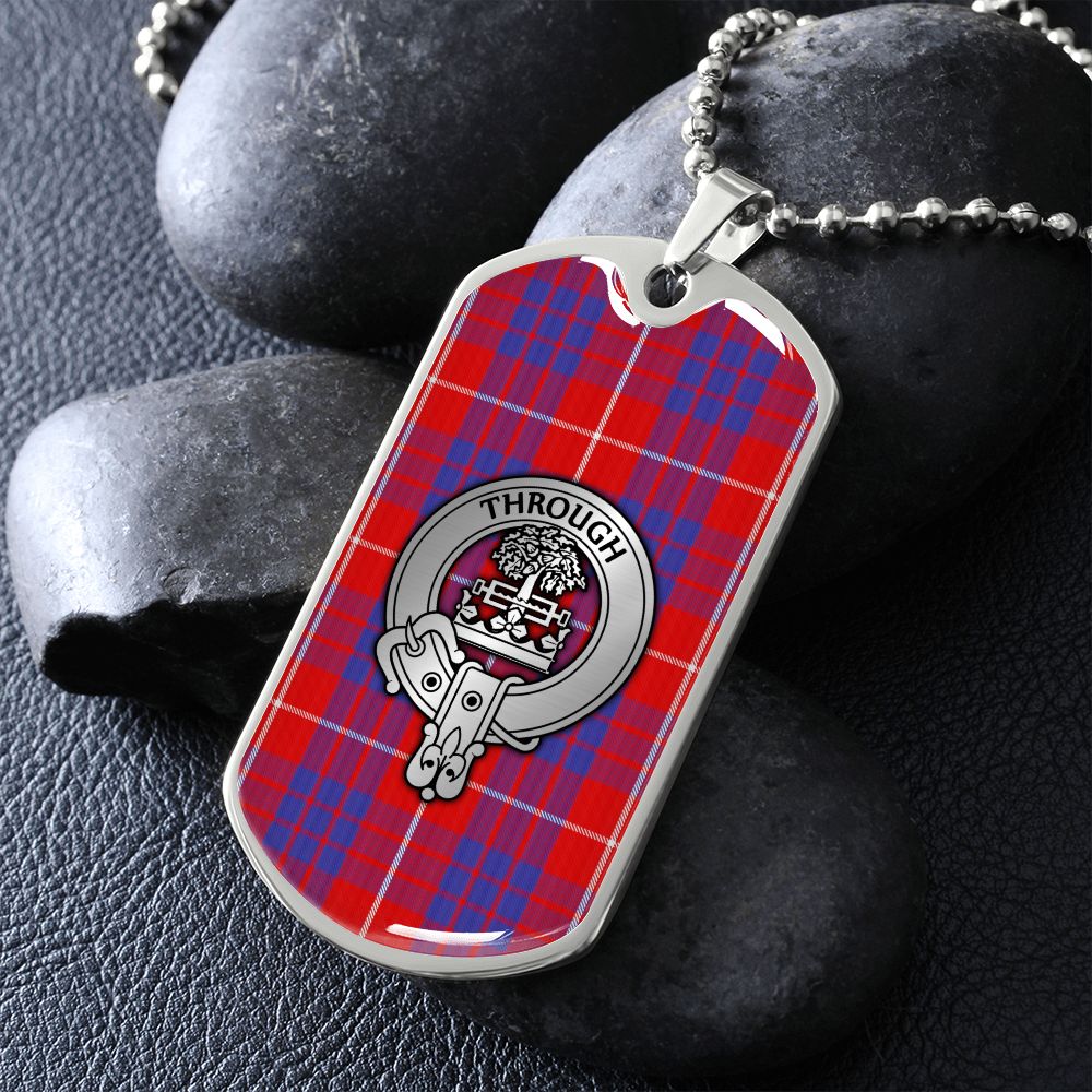 Clan Hamilton Crest & Tartan Dog Tag