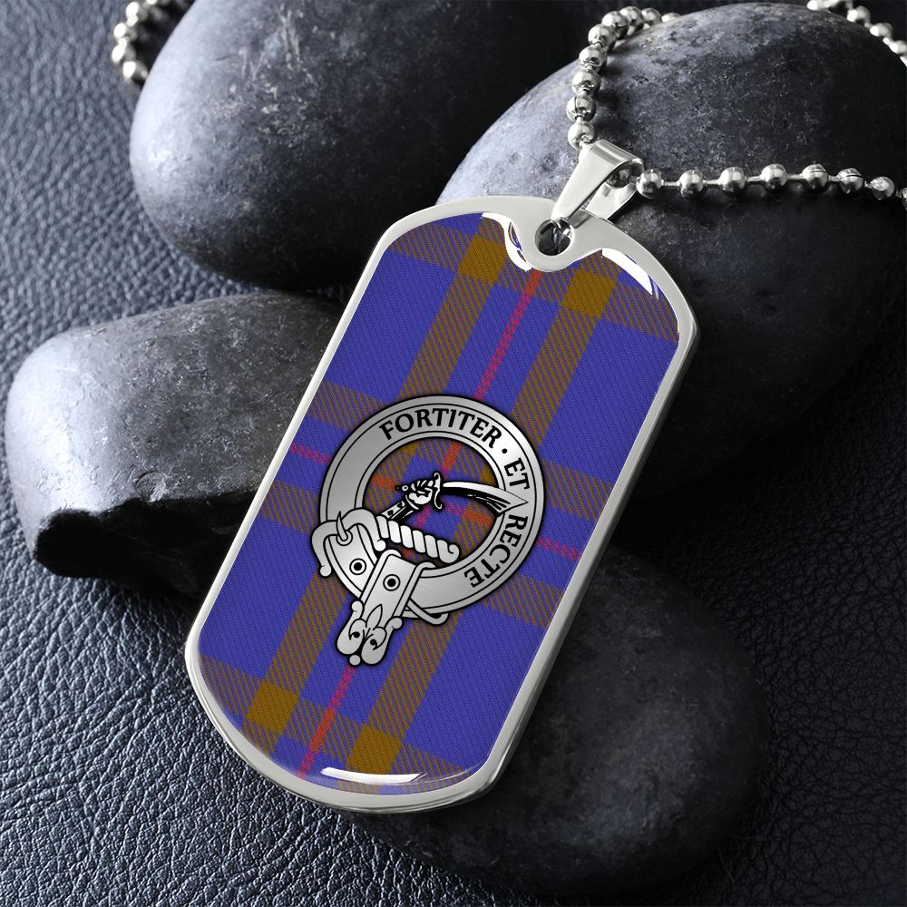 Clan Eliott Crest & Tartan Dog Tag