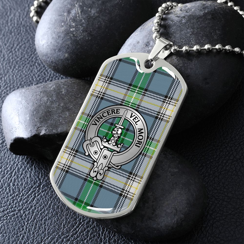 Clan MacDowall Crest & Tartan Dog Tag