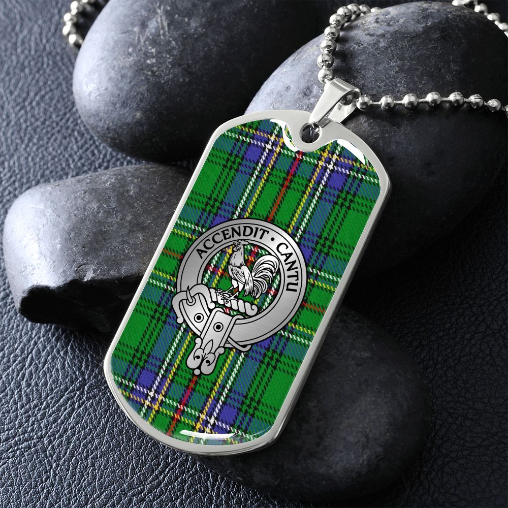 Clan Cockburn Crest & Tartan Dog Tag