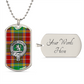 Clan Baxter Crest & Tartan Dog Tag