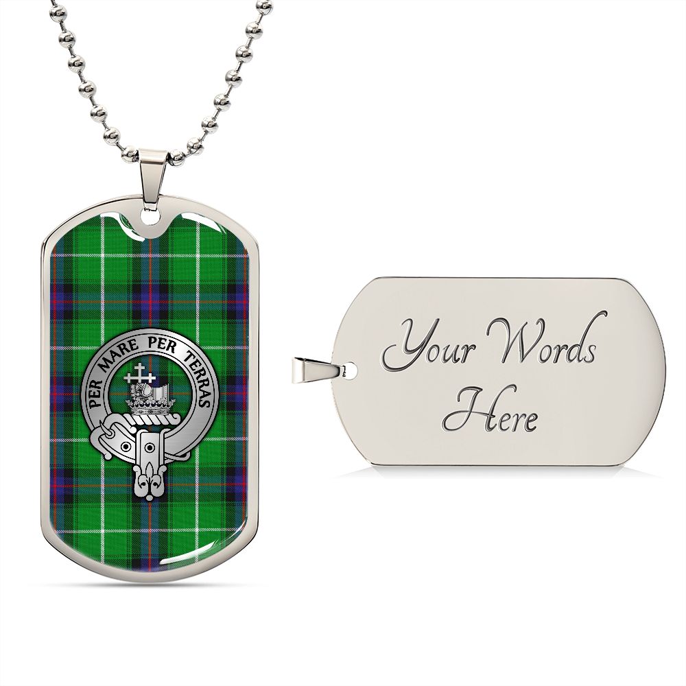 Clan MacDonald of the Isles Crest & Tartan Dog Tag