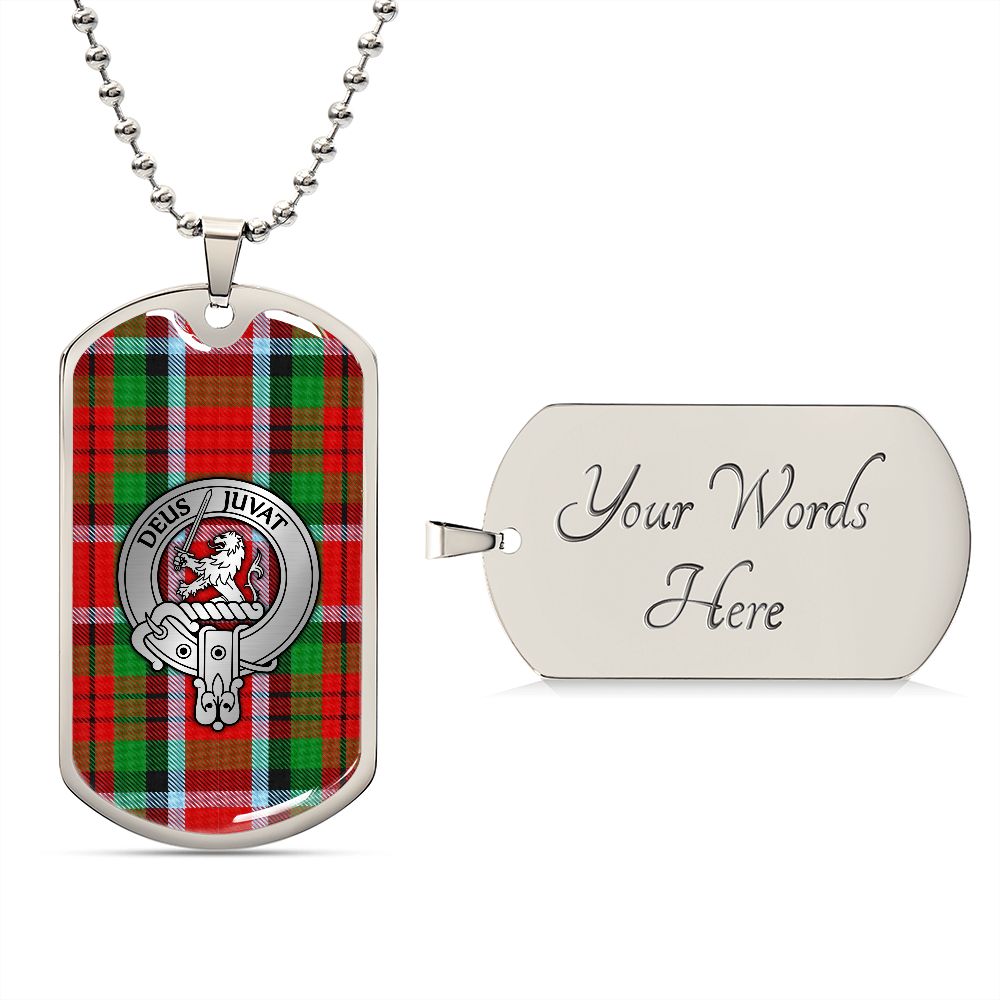 Clan MacDuff Crest & Tartan Dog Tag