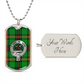 Clan Kinnear Crest & Tartan Dog Tag