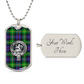 Clan Farquharson Crest & Tartan Dog Tag