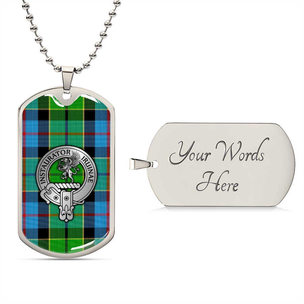 Clan Forsyth Crest & Tartan Dog Tag