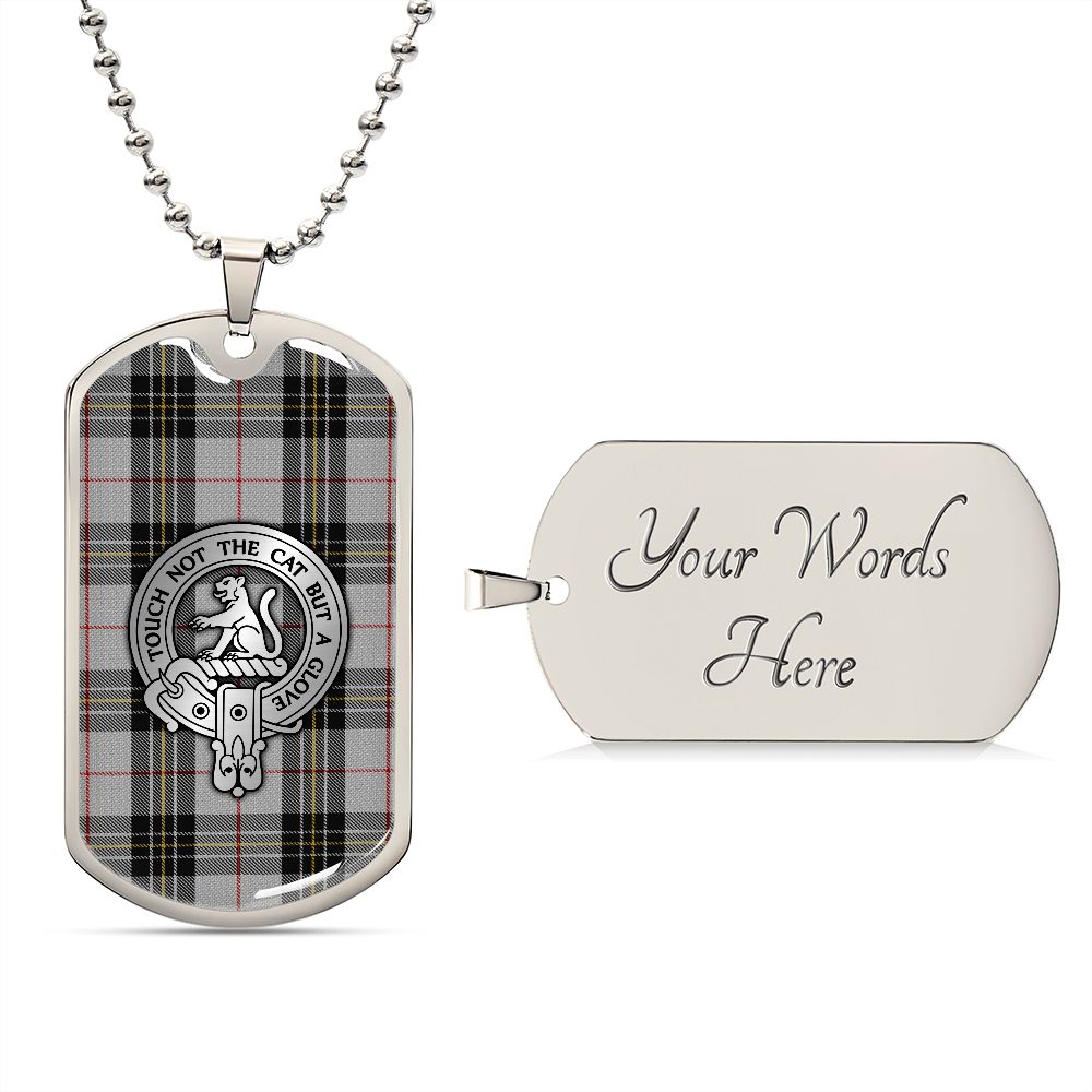 Clan MacPherson Crest & Tartan Dog Tag
