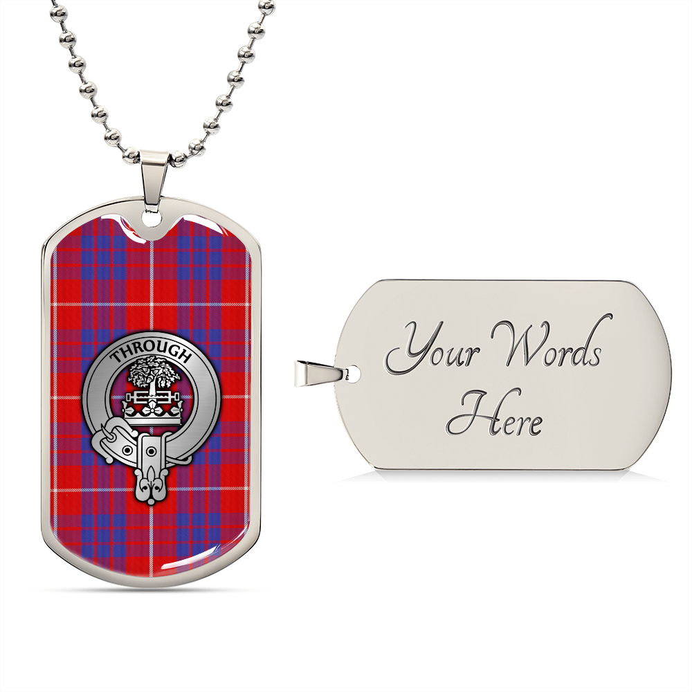 Clan Hamilton Crest & Tartan Dog Tag
