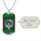 Clan Davidson Crest & Tartan Dog Tag