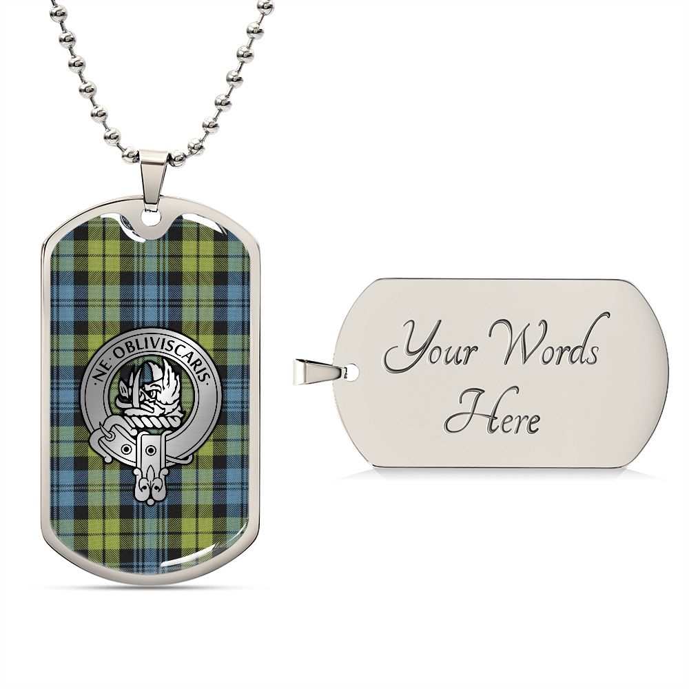 Clan Campbell Crest & Tartan Dog Tag