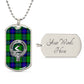 Clan Armstrong Crest & Tartan Dog Tag