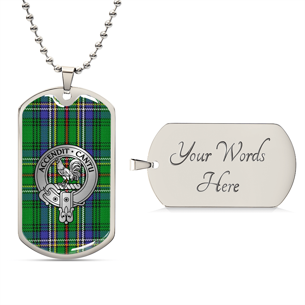 Clan Cockburn Crest & Tartan Dog Tag