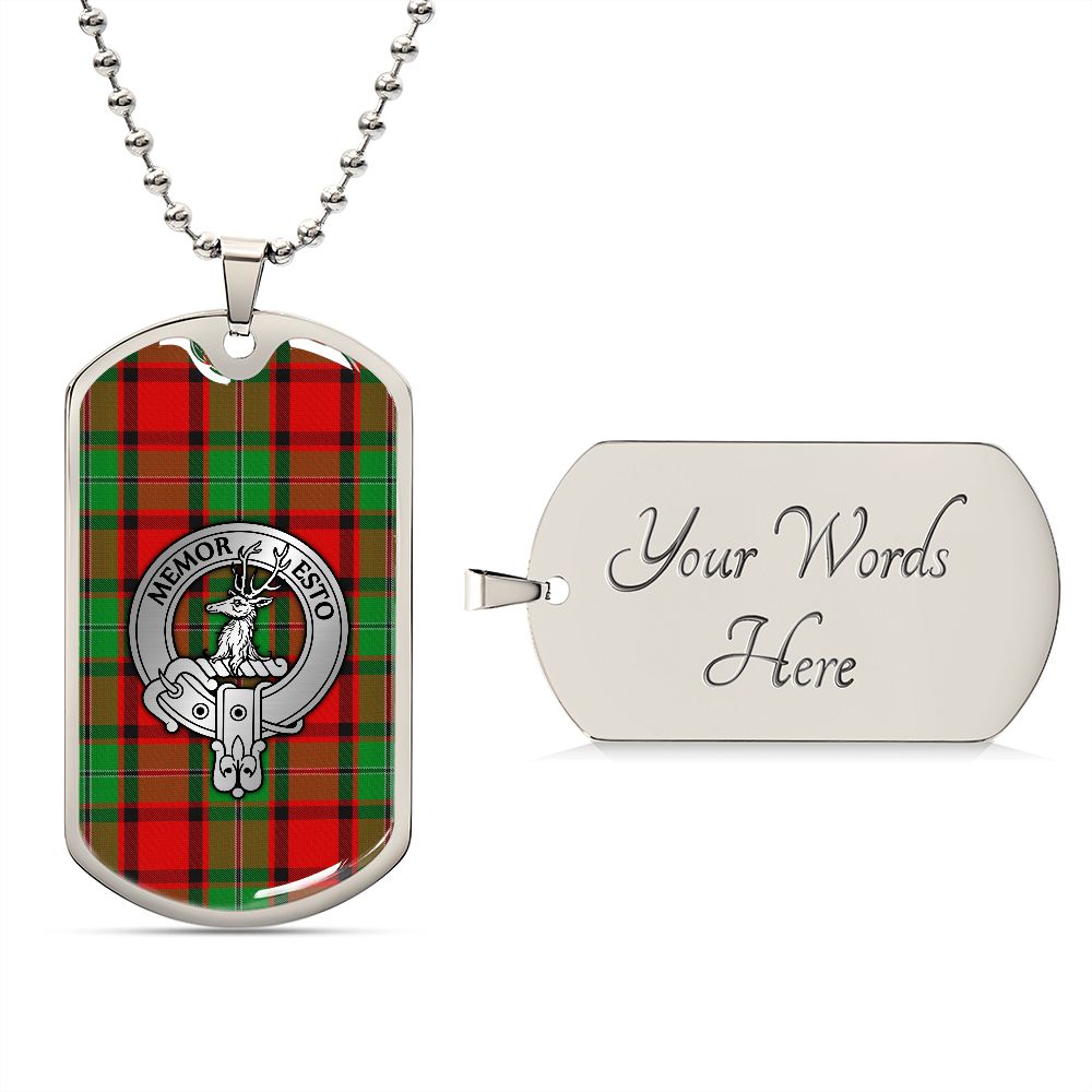 Clan MacPhail Crest & Tartan Dog Tag