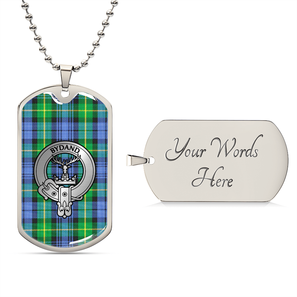 Clan Gordon Crest & Tartan Dog Tag