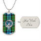 Clan Colquhoun Crest & Tartan Dog Tag