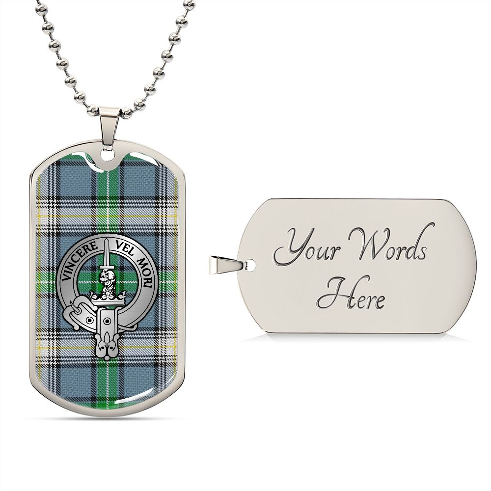 Clan MacDowall Crest & Tartan Dog Tag