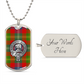 Clan Forrester Crest & Tartan Dog Tag