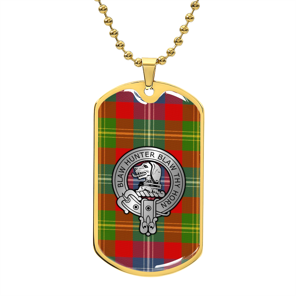 Clan Forrester Crest & Tartan Dog Tag