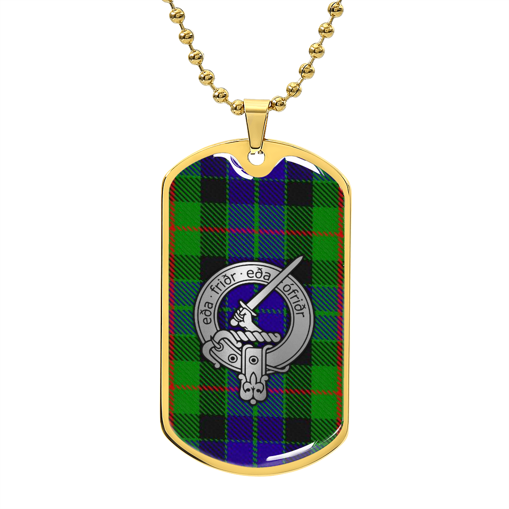 Clan Gunn Crest & Tartan Dog Tag