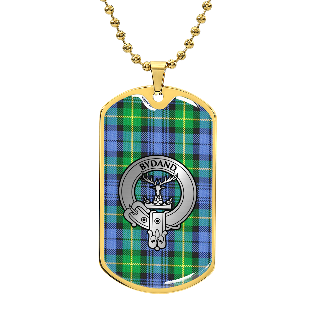 Clan Gordon Crest & Tartan Dog Tag