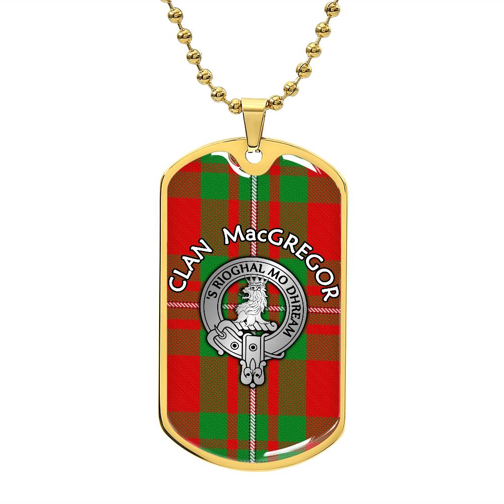 Clan MacGregor Crest & Tartan Dog Tag