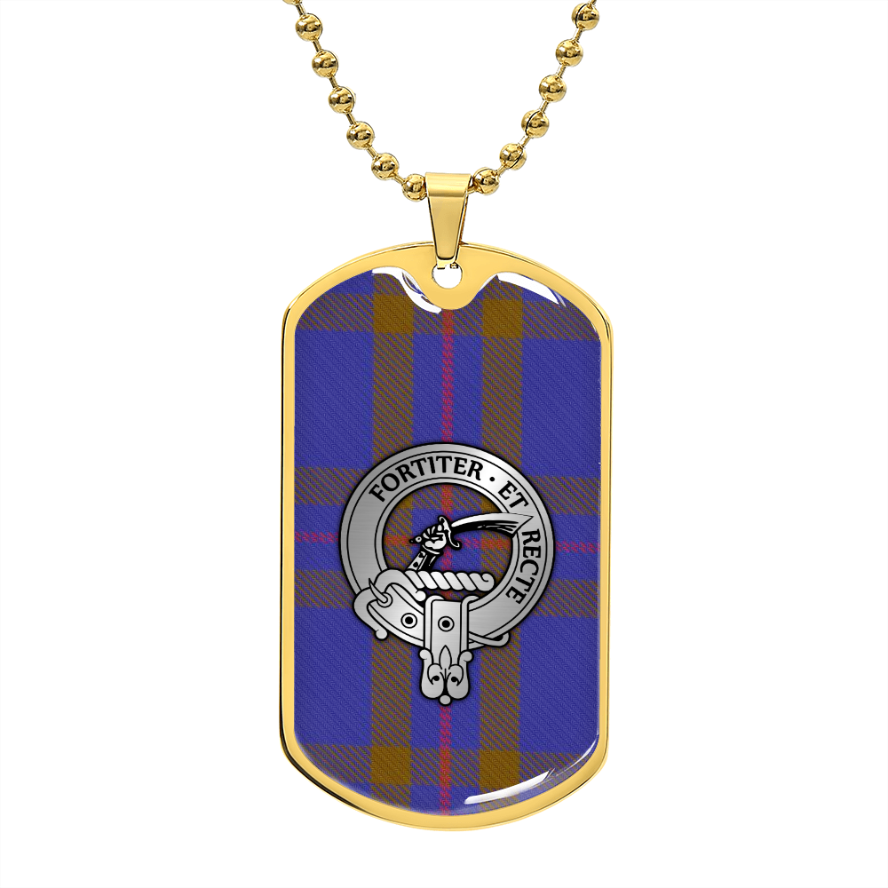 Clan Eliott Crest & Tartan Dog Tag